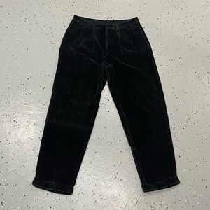 Vintage 90s Nautica Mens Pleated Cuffed Corduroy Pants 38x32 Black